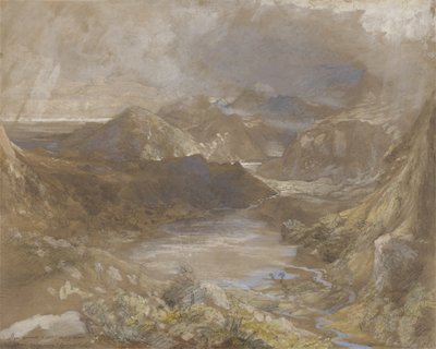 Llwyngwynedd e parte di Llyn-y-ddina tra Capel Curig e Beddegelert, Galles del Nord, 1835-36 da Samuel Palmer